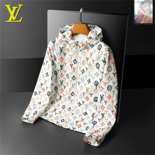 ルイヴィトン スーパーコピー ジャケット モノグラム カラフル モダン ロゴ フルジップ フード付き LOUIS VUITTON
