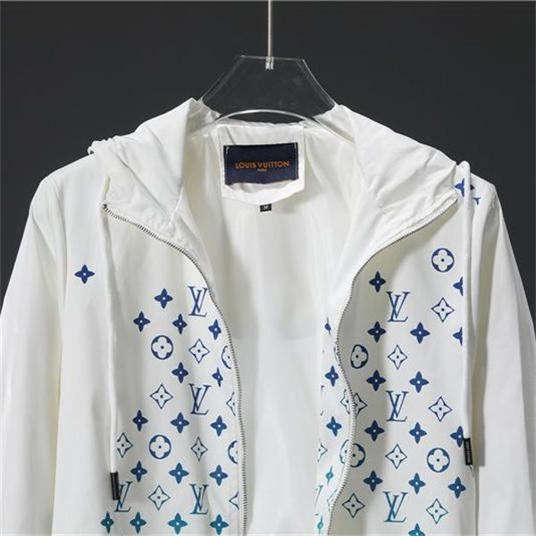 ルイヴィトン 偽物 ジャケット ブルーターコイズ グラデーションロゴ ジップアップ ユニセックス LOUIS VUITTON