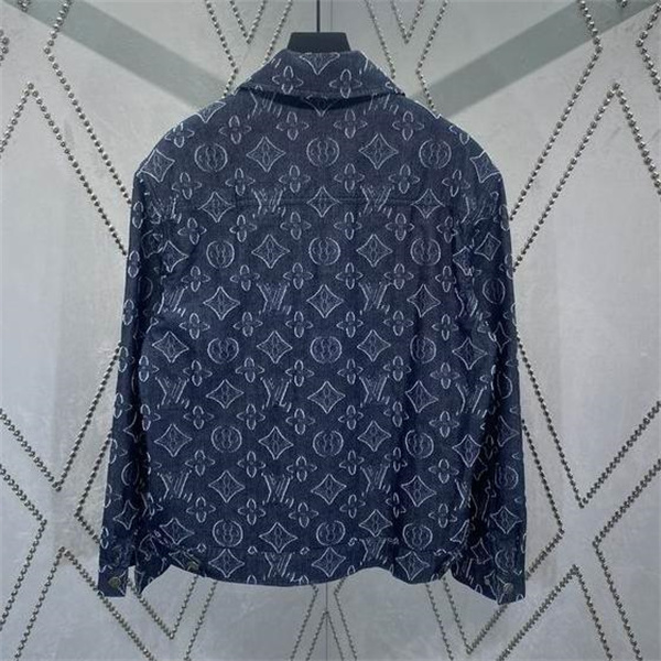 ルイヴィトン スーパーコピー デニムジャケット モノグラム柄 ロゴ ゴールドジッパー LOUIS VUITTON