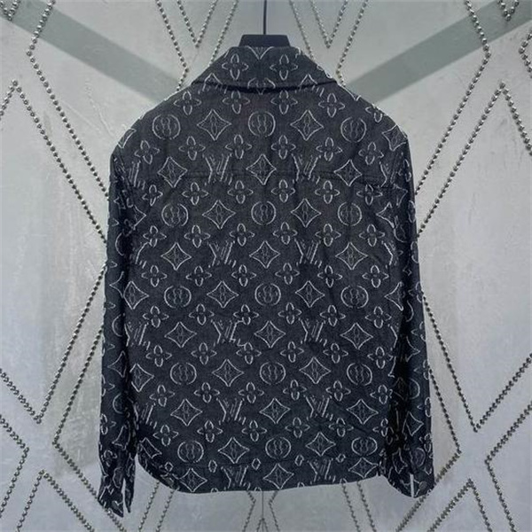 ルイヴィトン スーパーコピー デニムジャケット モノグラム柄 ロゴ ゴールドジッパー LOUIS VUITTON