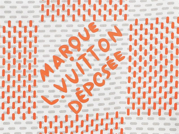 ルイヴィトン コピー トレーナー ダミエ柄 MARQUE DEPOSEE ロゴ プリント LOUIS VUITTON