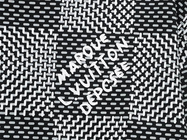ルイヴィトン コピー トレーナー ダミエ柄 MARQUE DEPOSEE ロゴ プリント LOUIS VUITTON