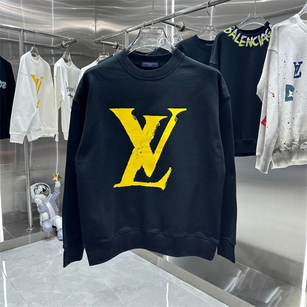 LOUIS VUITTON スーパーコピー トレーナー  LVロゴ イエロー タグ 定番 ルイヴィトン