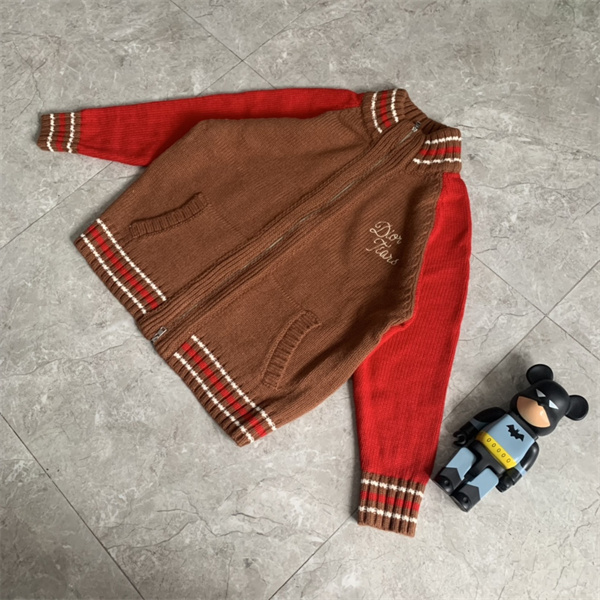 DIOR コピー カーディガン バイカラー Tears刺繍 フェルトロゴ ディオール
