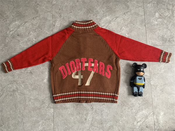 DIOR コピー カーディガン バイカラー Tears刺繍 フェルトロゴ ディオール