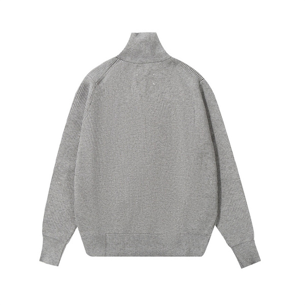 メゾン マルジェラ 偽物 カーディガン リブニット フルジップ グレー ブラック Maison Margiela