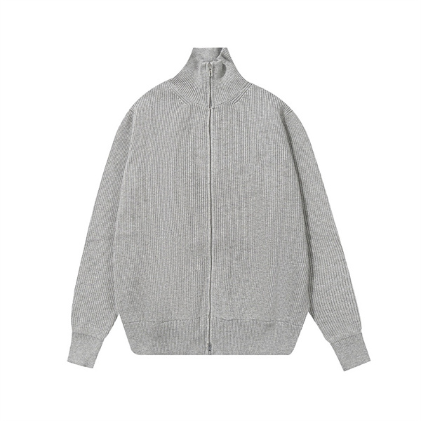 Maison Margiela コピー カーディガン フルジップ リブ編み ステッチ スタイリッシュ メゾン マルジェラ