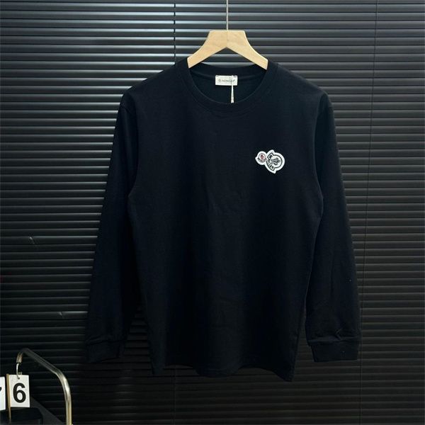 モンクレール スーパーコピー 長袖Tシャツ ロゴ ワッペン エンブレム付き MONCLER
