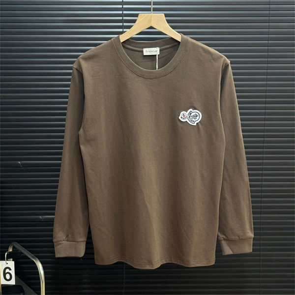 モンクレール スーパーコピー 長袖Tシャツ ロゴ ワッペン エンブレム付き MONCLER