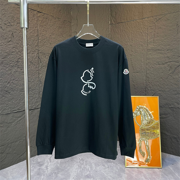 モンクレール コピー 長袖Tシャツ ロゴ ワッペン シンプル スタイリッシュ MONCLER