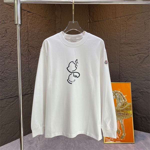 モンクレール コピー 長袖Tシャツ ロゴ ワッペン シンプル スタイリッシュ MONCLER