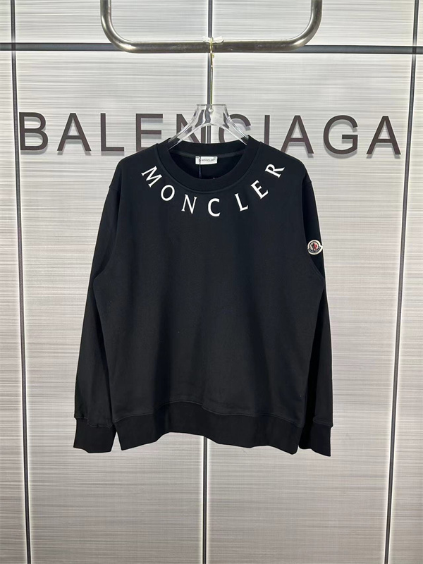 Moncler スーパーコピー トレーナー NORTH POLE ロゴ プリント ブラック モンクレール