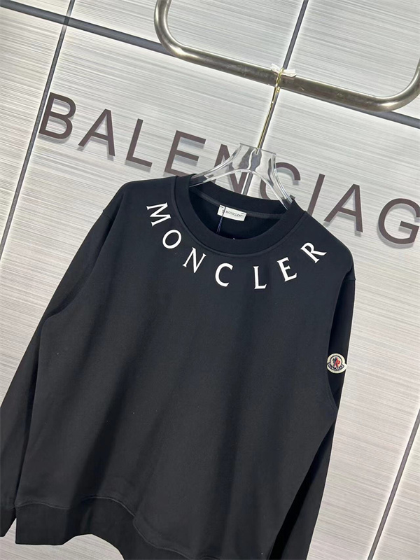 Moncler スーパーコピー トレーナー NORTH POLE ロゴ プリント ブラック モンクレール