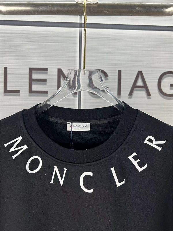 Moncler スーパーコピー トレーナー NORTH POLE ロゴ プリント ブラック モンクレール