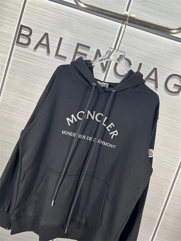 Moncler スーパーコピー トレーナー アンジェルス ウィングスデザイン バックロゴ ブラック＆ホワイト モンクレール