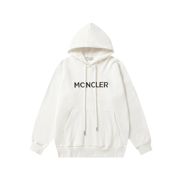 モンクレール コピー トレーナー アイコニック ロゴ刺繍 モノグラム ブラック＆ホワイト Moncler