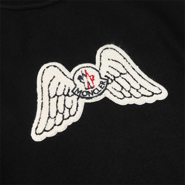 モンクレール スーパーコピー パーカー シンプルロゴ カジュアル スタイル ブラック Moncler