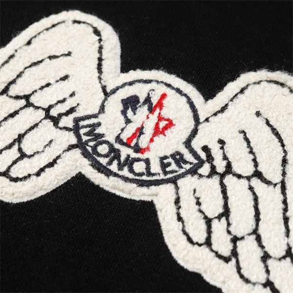 モンクレール スーパーコピー パーカー シンプルロゴ カジュアル スタイル ブラック Moncler