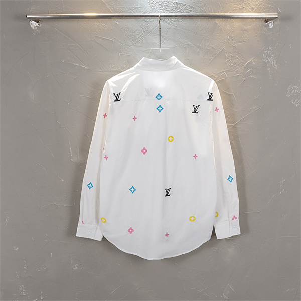 ルイヴィトン コピー シャツ 白地×ピンク＆ブルーモチーフ 洗練された一枚 LOUIS VUITTON