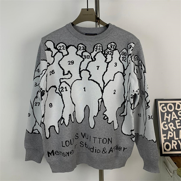 ルイヴィトン スーパーコピー セーター ユニーク グラフィック シック クリエイティブ 雰囲気 LOUIS VUITTON