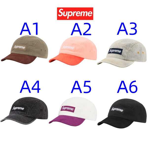 SUPREME スーパーコピー キャップ 6色展開 23ss SUEDE VISOR CAMP デニム素材 シュプリーム