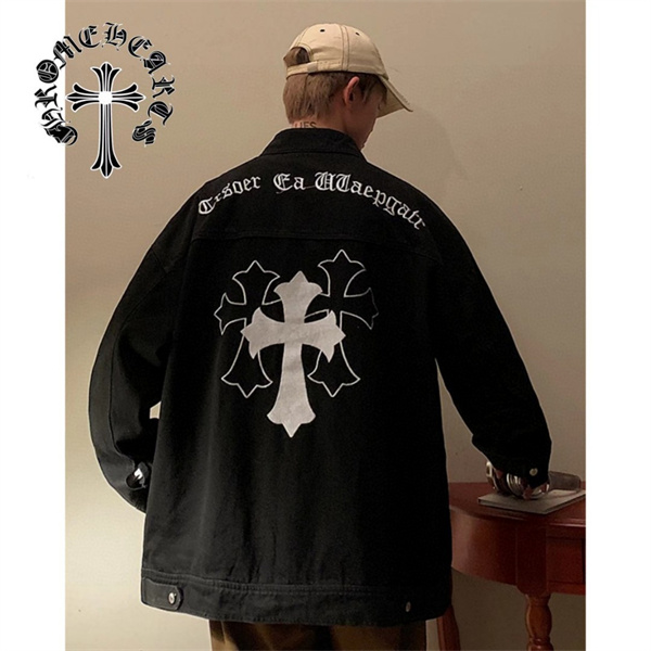 クロムハーツ 偽物 ジャケット「re」ロゴ 刺繍 デニム 2色 男女兼用 CHROME HEARTS
