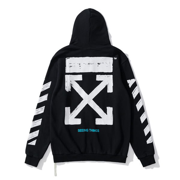 Off-White コピージャケット ストロークデザイン クロスアロー ロゴ ジッパー付き オフホワイ