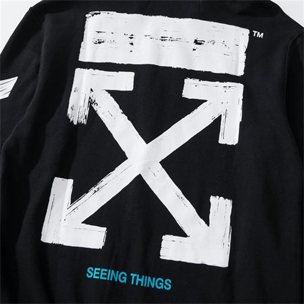 Off-White コピージャケット ストロークデザイン クロスアロー ロゴ ジッパー付き オフホワイ