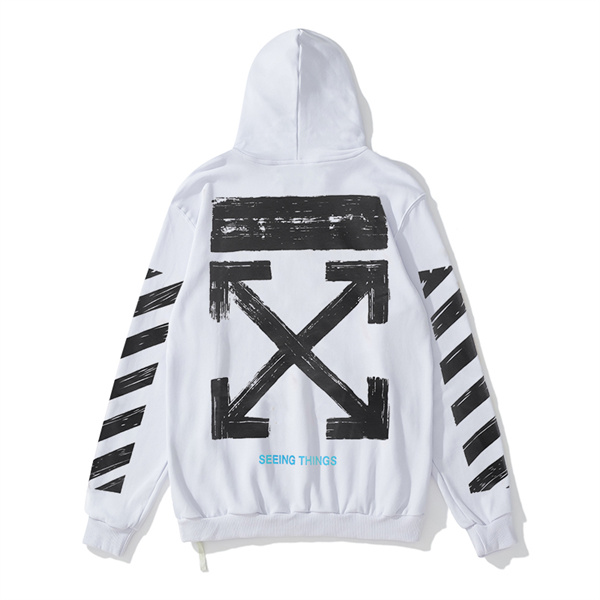 Off-White コピージャケット ストロークデザイン クロスアロー ロゴ ジッパー付き オフホワイ