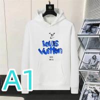 ルイヴィトン コピー パーカー グレー ブルー ロゴプリント シンプルデザイン カジュアル フーディ LOUIS VUITTON