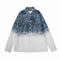 LOUIS VUITTON スーパーコピー デニムシャツ グラデーション デザイン モノグラム ロゴ ルイヴィトン