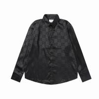 グッチ GUCCI スーパーコピー シャツ サテンブラック GGモノグラム 高級感溢れる デザイン