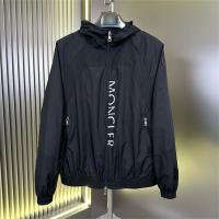 モンクレール スーパーコピー ジャケット 縦ロゴ プリント 防風性 フルジップ フード付き MONCLER
