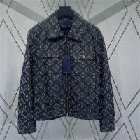 ルイヴィトン スーパーコピー デニムジャケット モノグラム柄 ロゴ ゴールドジッパー LOUIS VUITTON