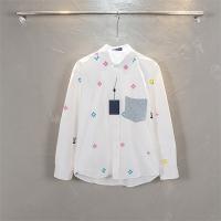 ルイヴィトン コピー シャツ 白地×ピンク＆ブルーモチーフ 洗練された一枚 LOUIS VUITTON