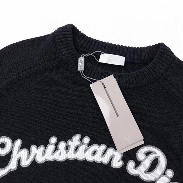 DIOR コピー セーター ネイビー 刺繍 ロゴ シンプルで上品 フィット感抜群 ディオール