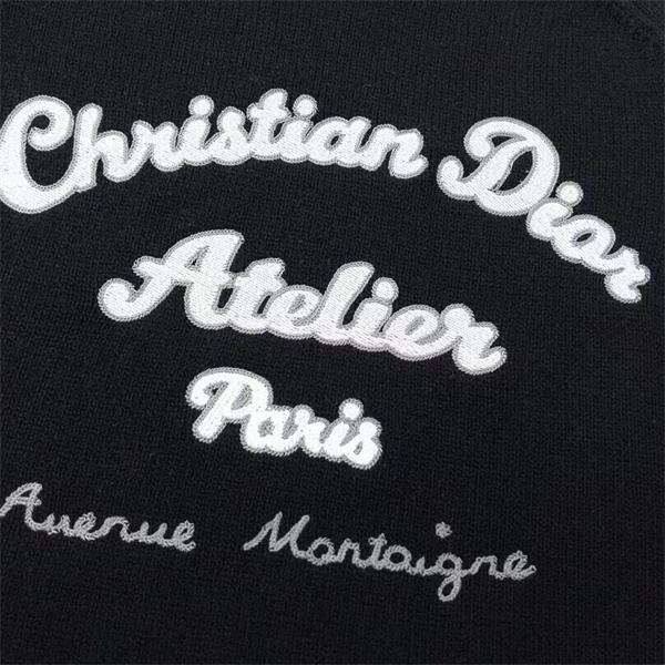 DIOR コピー セーター ネイビー 刺繍 ロゴ シンプルで上品 フィット感抜群 ディオール