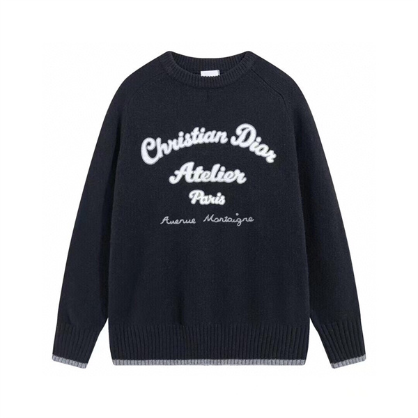 DIOR コピー セーター ネイビー 刺繍 ロゴ シンプルで上品 フィット感抜群 ディオール