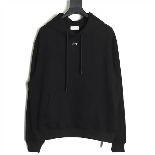 Off-White スーパーコピー パーカー シンプル ロゴデザイン 月と矢印モチーフ ブラック オフホワイト