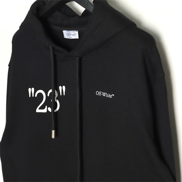 オフホワイト コピー パーカー 「23」プリント ミラノデザインスタジオ風 Off-White