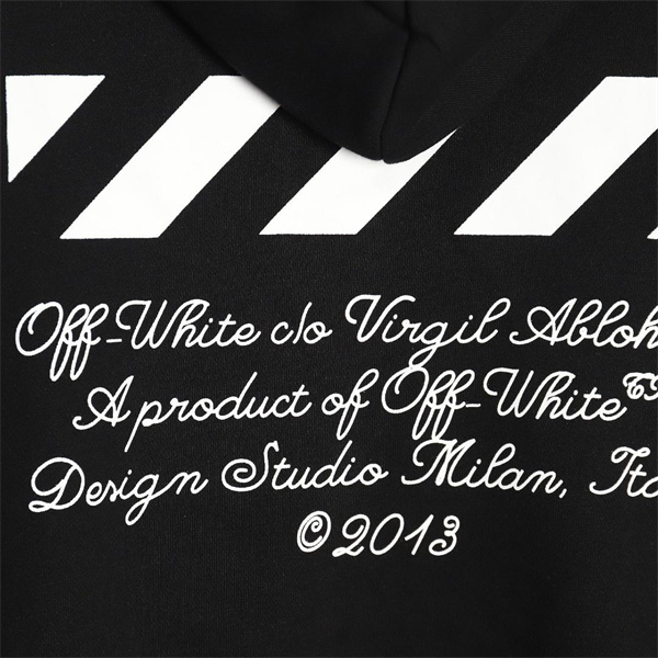 オフホワイト コピー パーカー 「23」プリント ミラノデザインスタジオ風 Off-White