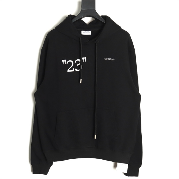 オフホワイト コピー パーカー 「23」プリント ミラノデザインスタジオ風 Off-White