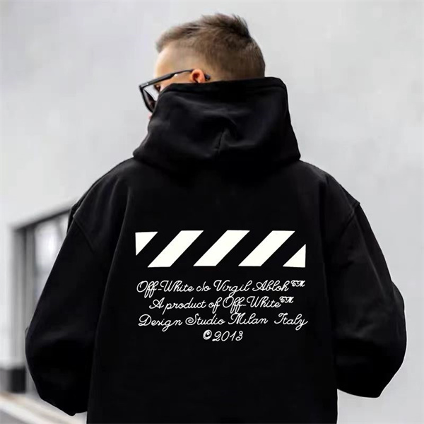 オフホワイト コピー パーカー 「23」プリント ミラノデザインスタジオ風 Off-White