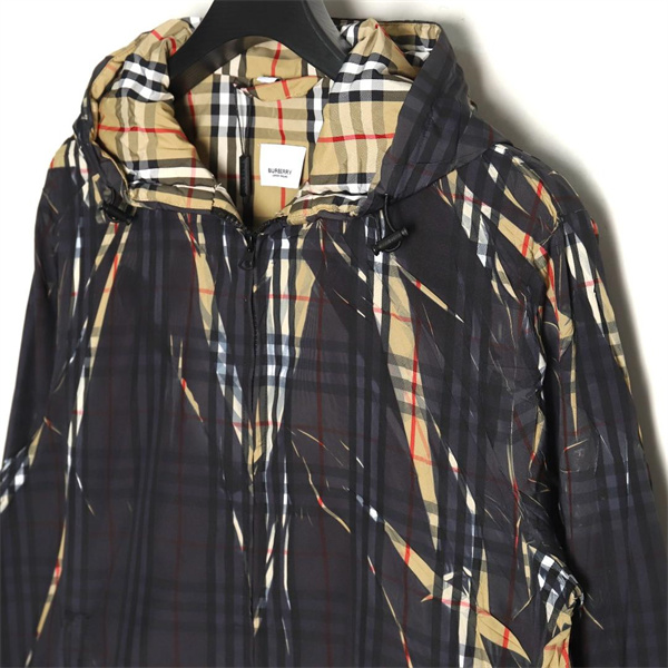 バーバリー スーパーコピー ジャケット チェック柄 フード付き カジュアル BURBERRY
