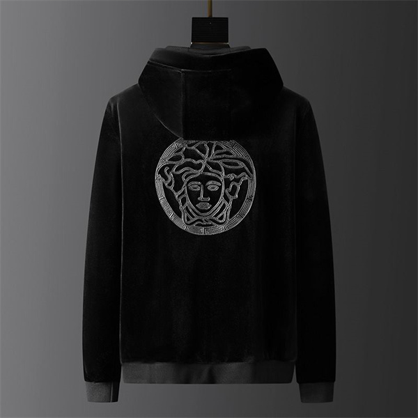 ヴェルサーチ 偽物 セットアップ メデューサ ロゴ ゴールド＆シルバー 厚手素材 VERSACE