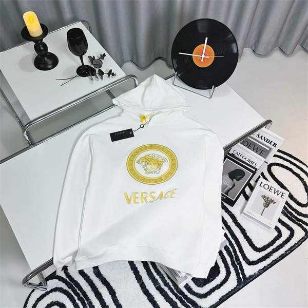 VERSACE スーパーコピー パーカー メデューサ ロゴ ゴールド ギリシャ風装飾 ヴェルサーチ