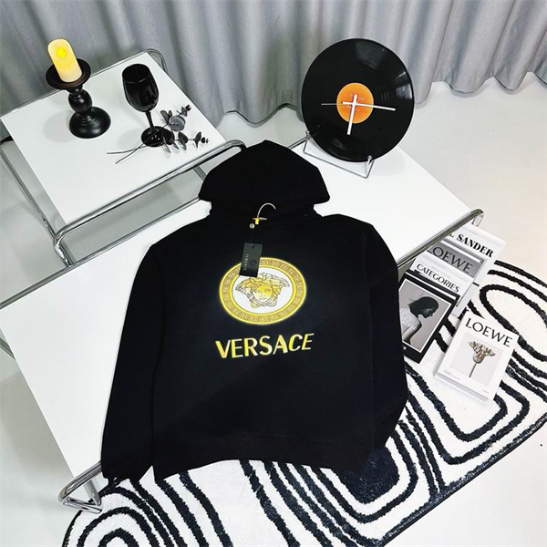 VERSACE スーパーコピー パーカー メデューサ ロゴ ゴールド ギリシャ風装飾 ヴェルサーチ