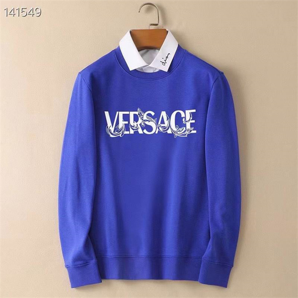 VERSACE スーパーコピー トレーナー ロゴ 植物モチーフ リブ袖付き ヴェルサーチ