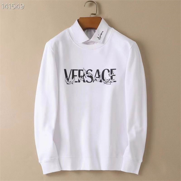VERSACE スーパーコピー トレーナー ロゴ 植物モチーフ リブ袖付き ヴェルサーチ