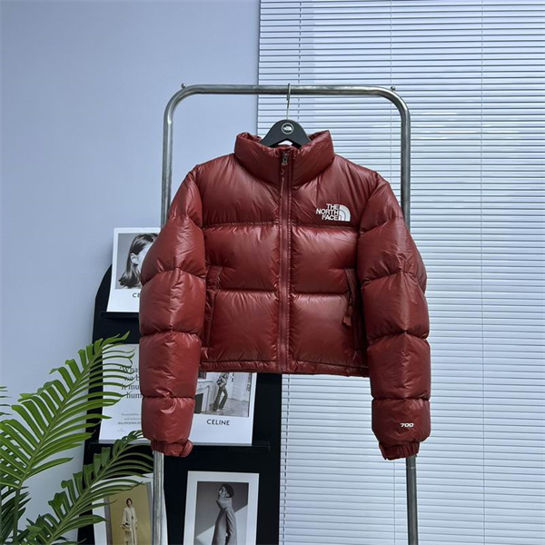THE NORTH FACE スーパーコピー ダウンジャケット レッド 700フィルパワー ブランドロゴ 刺繍 ノースフェイス